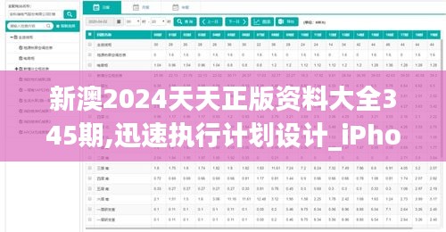 新澳2024天天正版资料大全345期,迅速执行计划设计_iPhone6.873