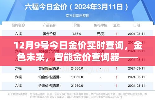 12月9日实时金价查询，掌握金色未来，智能工具助你洞悉金价动态