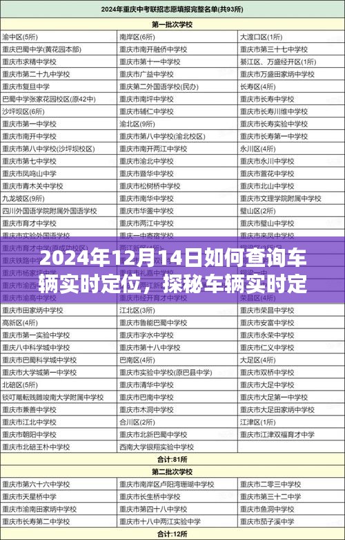 探秘车辆实时定位，如何查询车辆位置，温馨路上的行车伴侣纪实