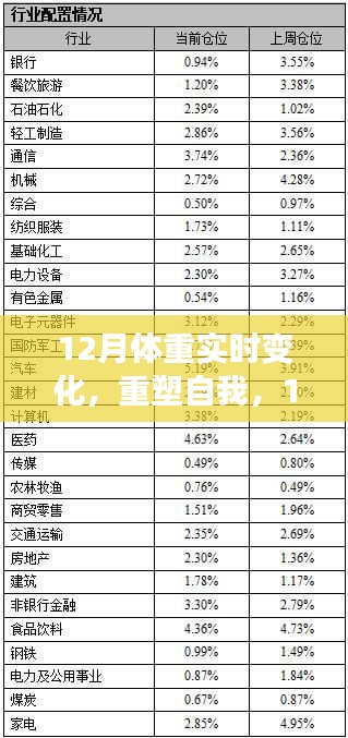 12月体重之旅，重塑自我，见证自信与成就感的奇妙变化