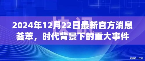 时代脉搏，2024年最新官方消息荟萃与重大事件影响