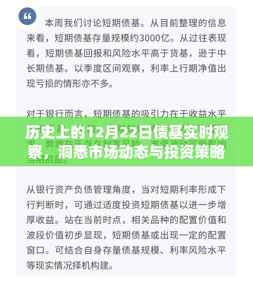 历史上的12月22日债基市场洞察，实时观察、投资策略与市场动态