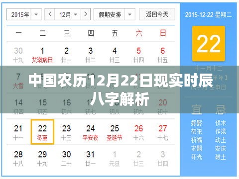 中国农历12月22日八字解析及现实时辰探讨