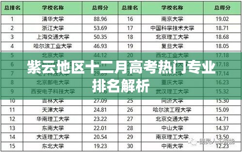 紫云地区十二月高考热门专业排名深度解析