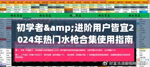 热门水枪使用指南，从初学者到进阶用户皆宜的2024年水枪合集攻略