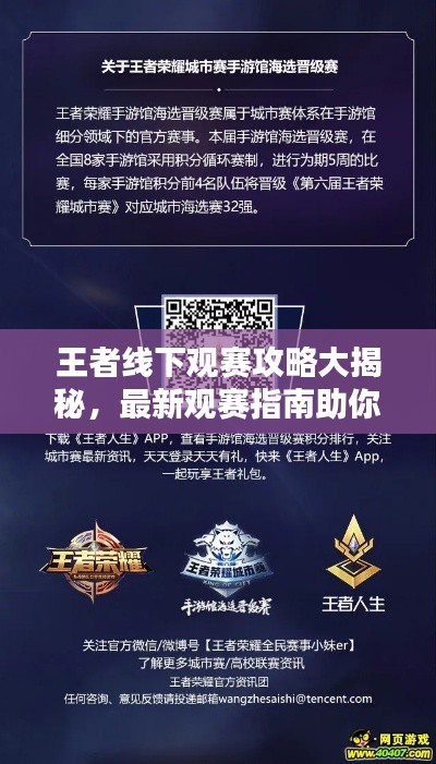 王者线下观赛攻略大揭秘，最新观赛指南助你轻松体验精彩比赛！
