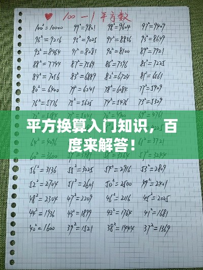 平方换算入门知识，百度来解答！